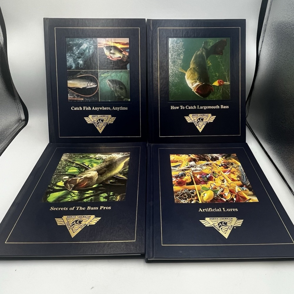 Lot of 4 VTG North American Fishing Club Books Catch Fish Anywhere & More